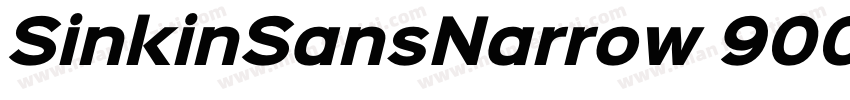 SinkinSansNarrow 900XBlack字体转换
